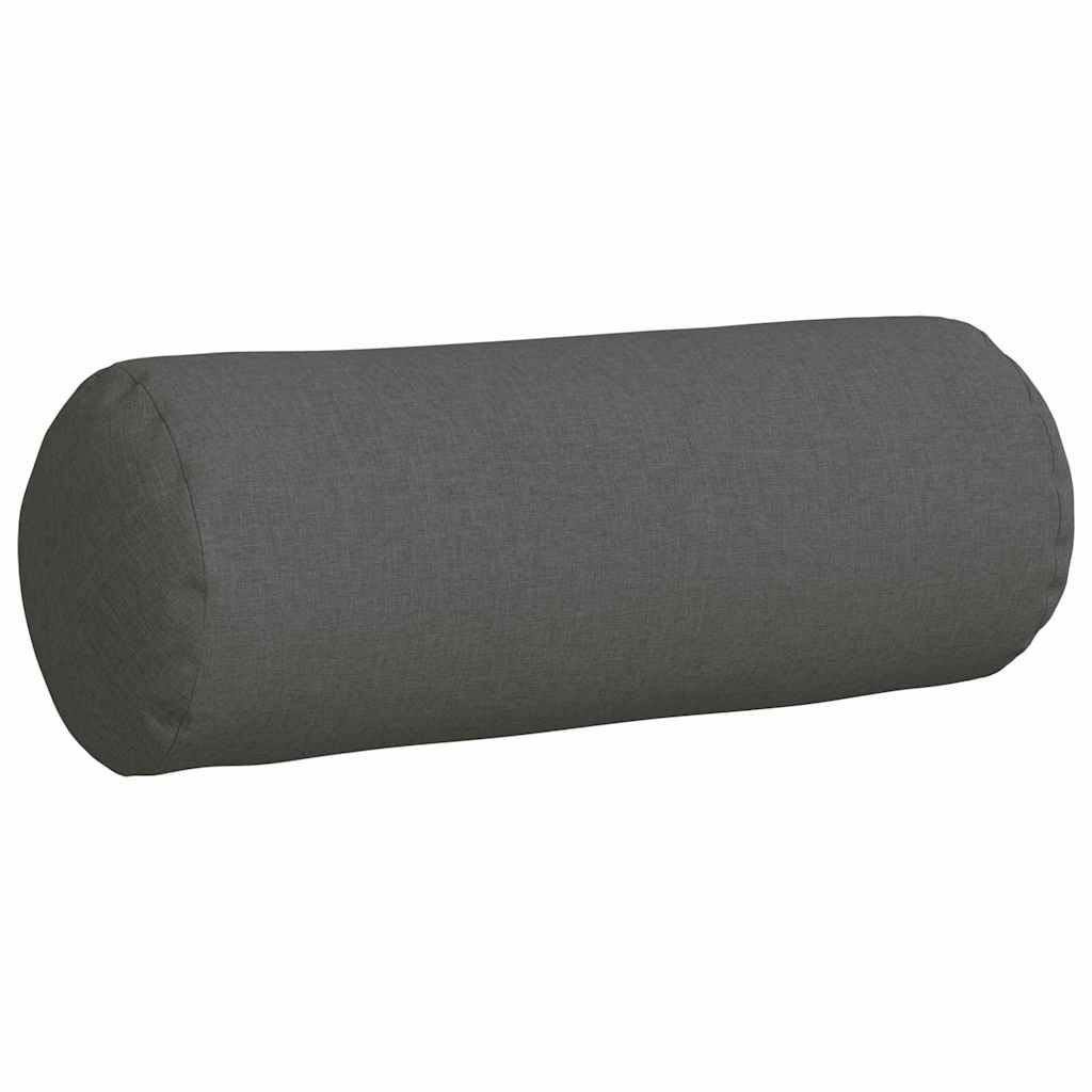 vidaXL Bolsterkissen 2 Stück Dunkelgrau Ø 25 x 70 cm Stoff