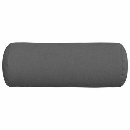 vidaXL Bolsterkissen 2 Stück Dunkelgrau Ø 25 x 70 cm Stoff