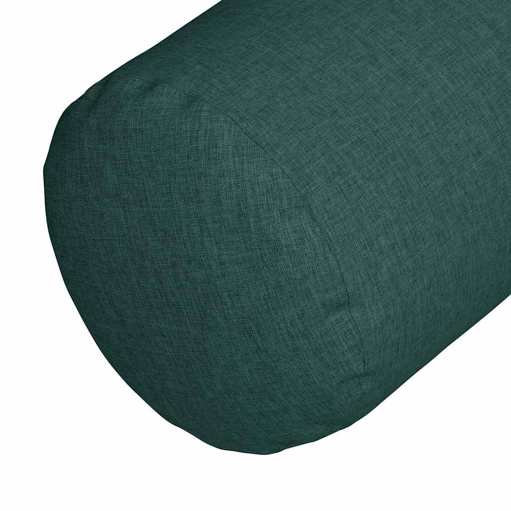 vidaXL Bolsterkissen 2 Stück Dunkelgrün Ø 25 x 70 cm Stoff