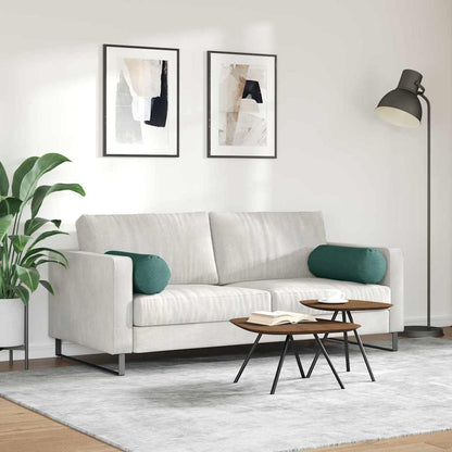 vidaXL Bolsterkissen 2 Stück Dunkelgrün Ø 25 x 70 cm Stoff