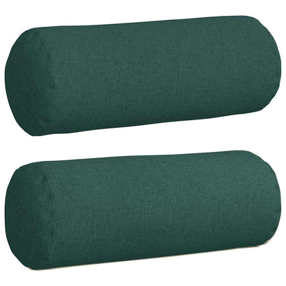 vidaXL Bolsterkissen 2 Stück Dunkelgrün Ø 25 x 70 cm Stoff