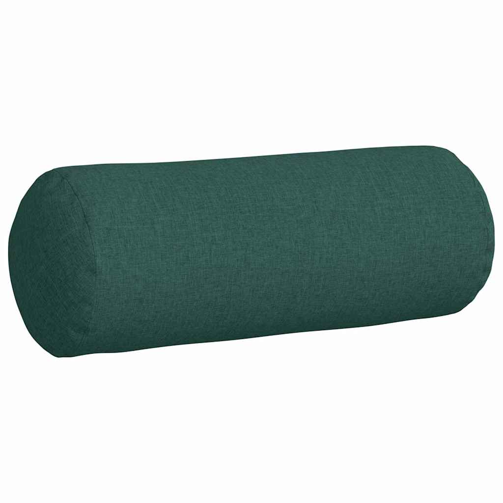 vidaXL Bolsterkissen 2 Stück Dunkelgrün Ø 25 x 70 cm Stoff