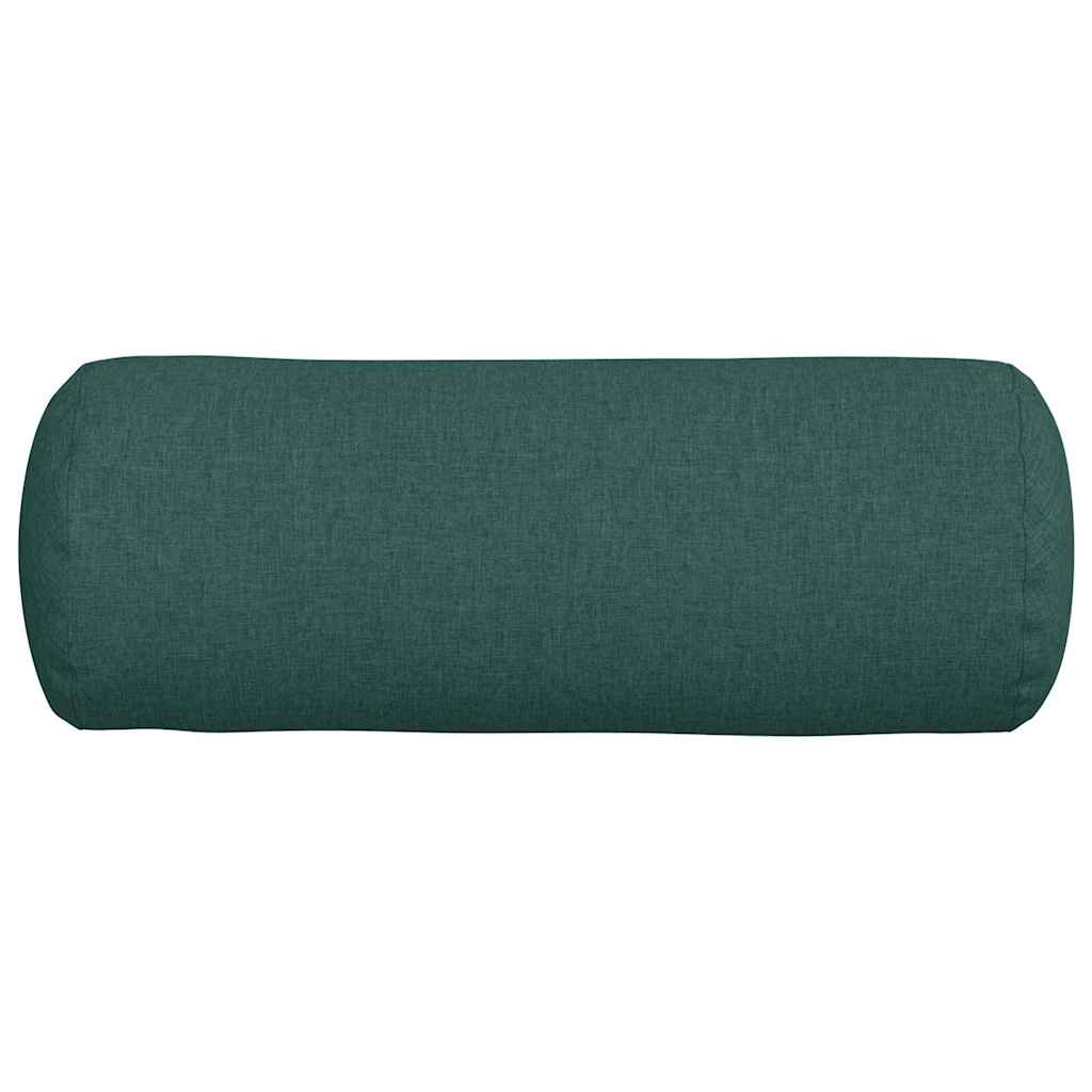 vidaXL Bolsterkissen 2 Stück Dunkelgrün Ø 25 x 70 cm Stoff