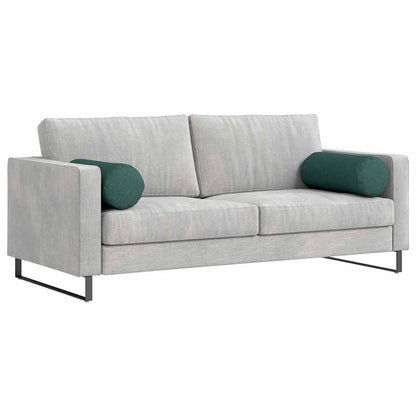vidaXL Bolsterkissen 2 Stück Dunkelgrün Ø 25 x 70 cm Stoff