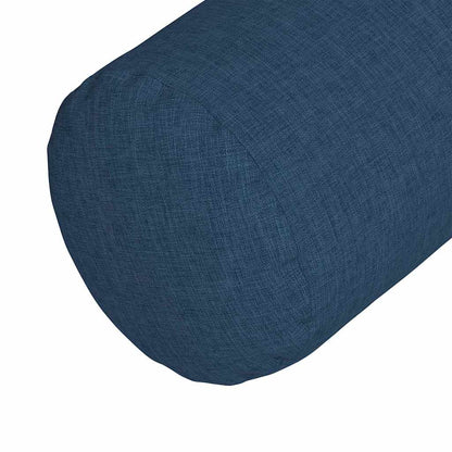 vidaXL Bolsterkissen 2 Stück Blau Ø 25 x 70 cm Stoff