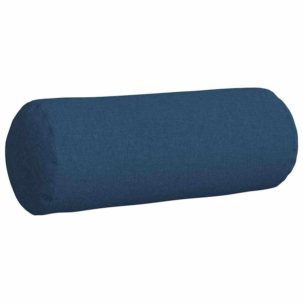 vidaXL Bolsterkissen 2 Stück Blau Ø 25 x 70 cm Stoff