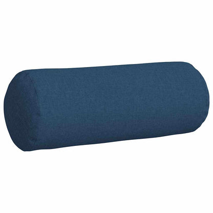 vidaXL Bolsterkissen 2 Stück Blau Ø 25 x 70 cm Stoff