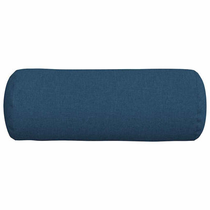 vidaXL Bolsterkissen 2 Stück Blau Ø 25 x 70 cm Stoff