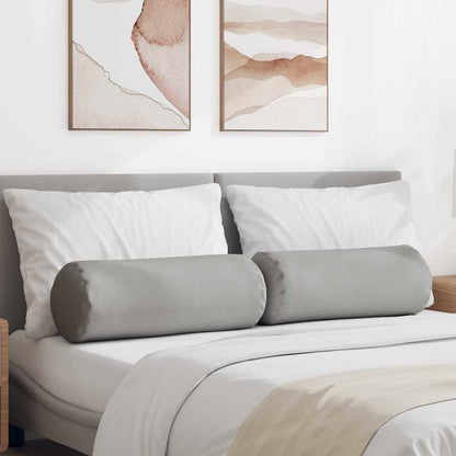 vidaXL Bolsterkissen 2 Stück Wolkengrau Ø 25 x 70 cm Stoff