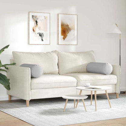 vidaXL Bolsterkissen 2 Stück Wolkengrau Ø 25 x 70 cm Stoff