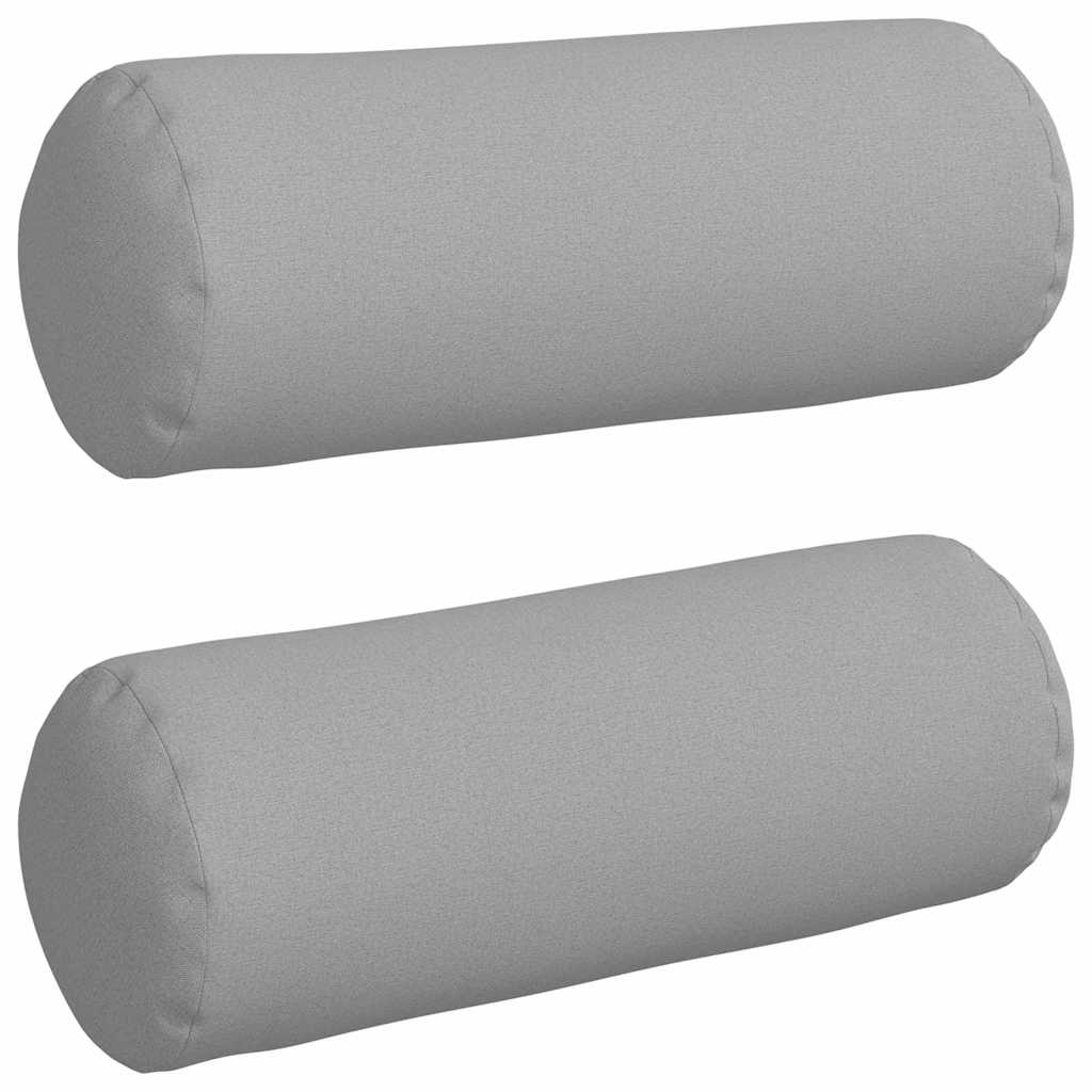 vidaXL Bolsterkissen 2 Stück Wolkengrau Ø 25 x 70 cm Stoff