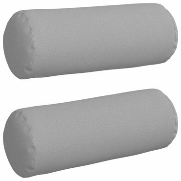 vidaXL Bolsterkissen 2 Stück Wolkengrau Ø 25 x 70 cm Stoff