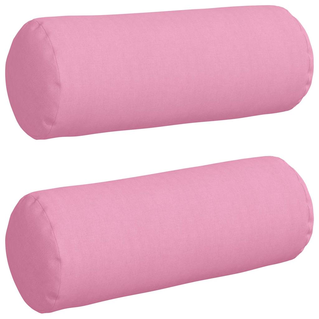 vidaXL Bolsterkissen 2 Stück Rosa Ø 25 x 70 cm Stoff