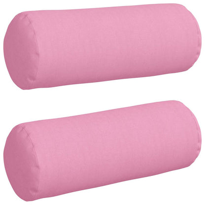 vidaXL Bolsterkissen 2 Stück Rosa Ø 25 x 70 cm Stoff