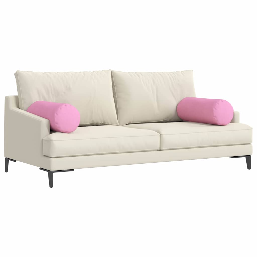 vidaXL Bolsterkissen 2 Stück Rosa Ø 25 x 70 cm Stoff