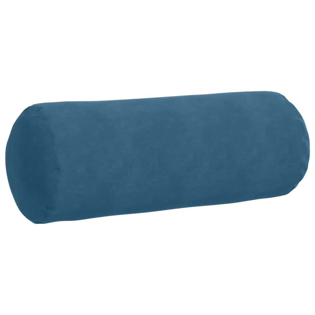 vidaXL Bolsterkissen 2 Stück Blau Ø 25 x 70 cm Cordstoff
