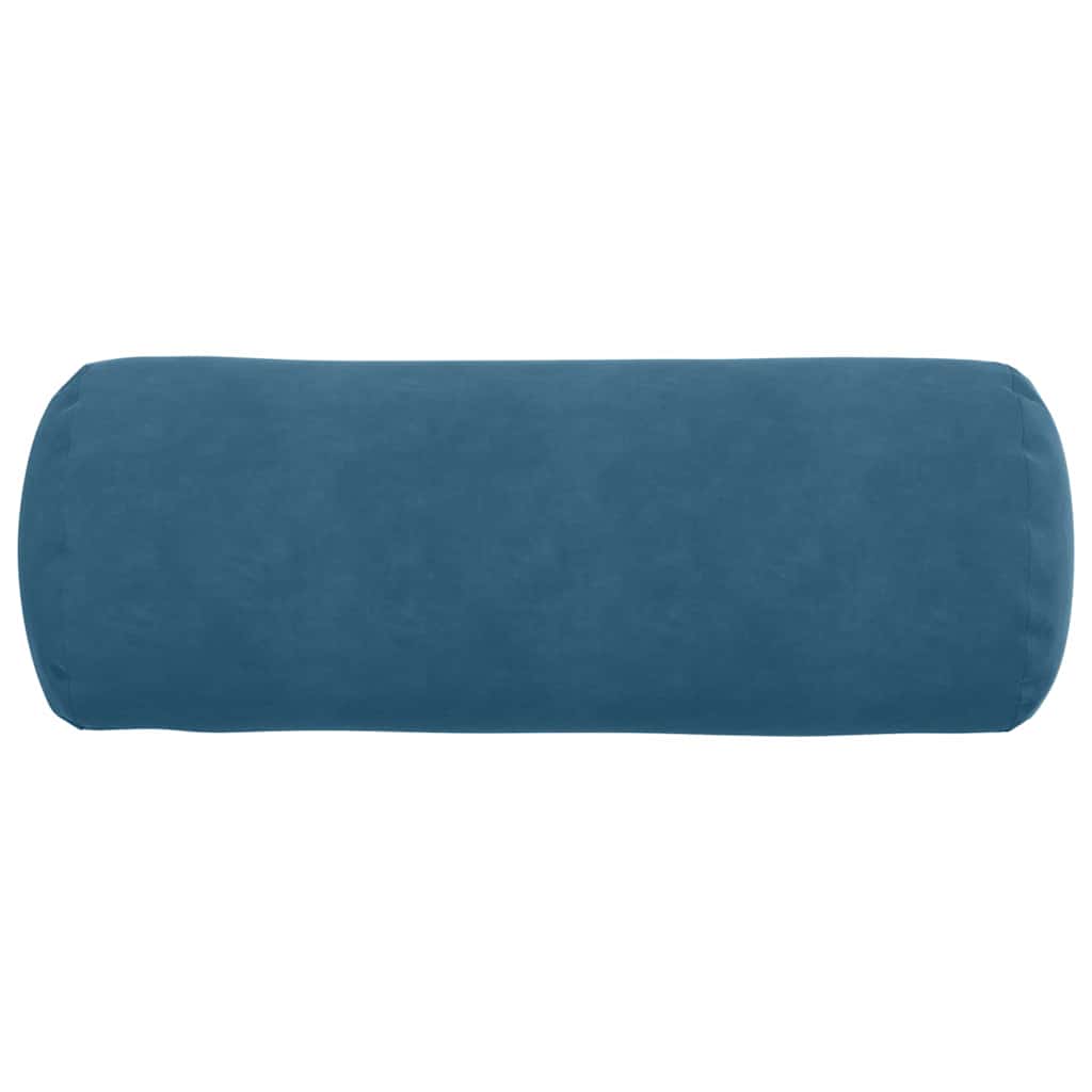 vidaXL Bolsterkissen 2 Stück Blau Ø 25 x 70 cm Cordstoff