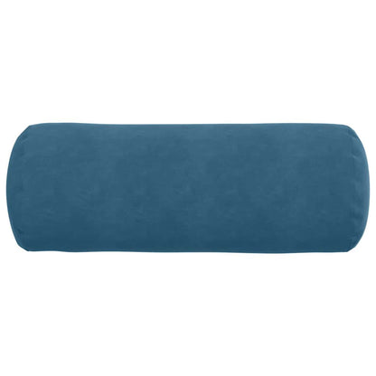 vidaXL Bolsterkissen 2 Stück Blau Ø 25 x 70 cm Cordstoff