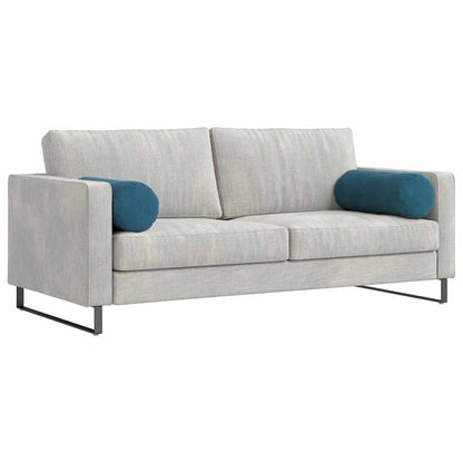 vidaXL Bolsterkissen 2 Stück Blau Ø 25 x 70 cm Cordstoff