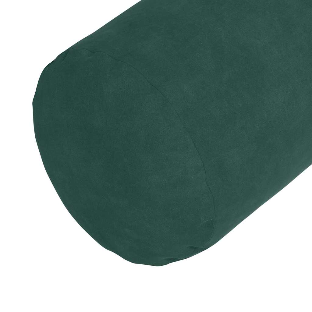 vidaXL Bolsterkissen 2 Stück Dunkelgrün Ø 25 x 70 cm Cordstoff