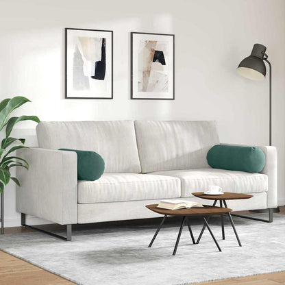 vidaXL Bolsterkissen 2 Stück Dunkelgrün Ø 25 x 70 cm Cordstoff