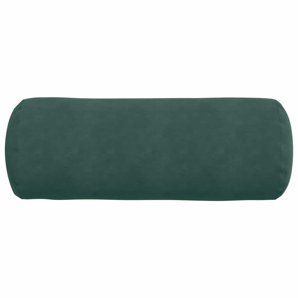 vidaXL Bolsterkissen 2 Stück Dunkelgrün Ø 25 x 70 cm Cordstoff