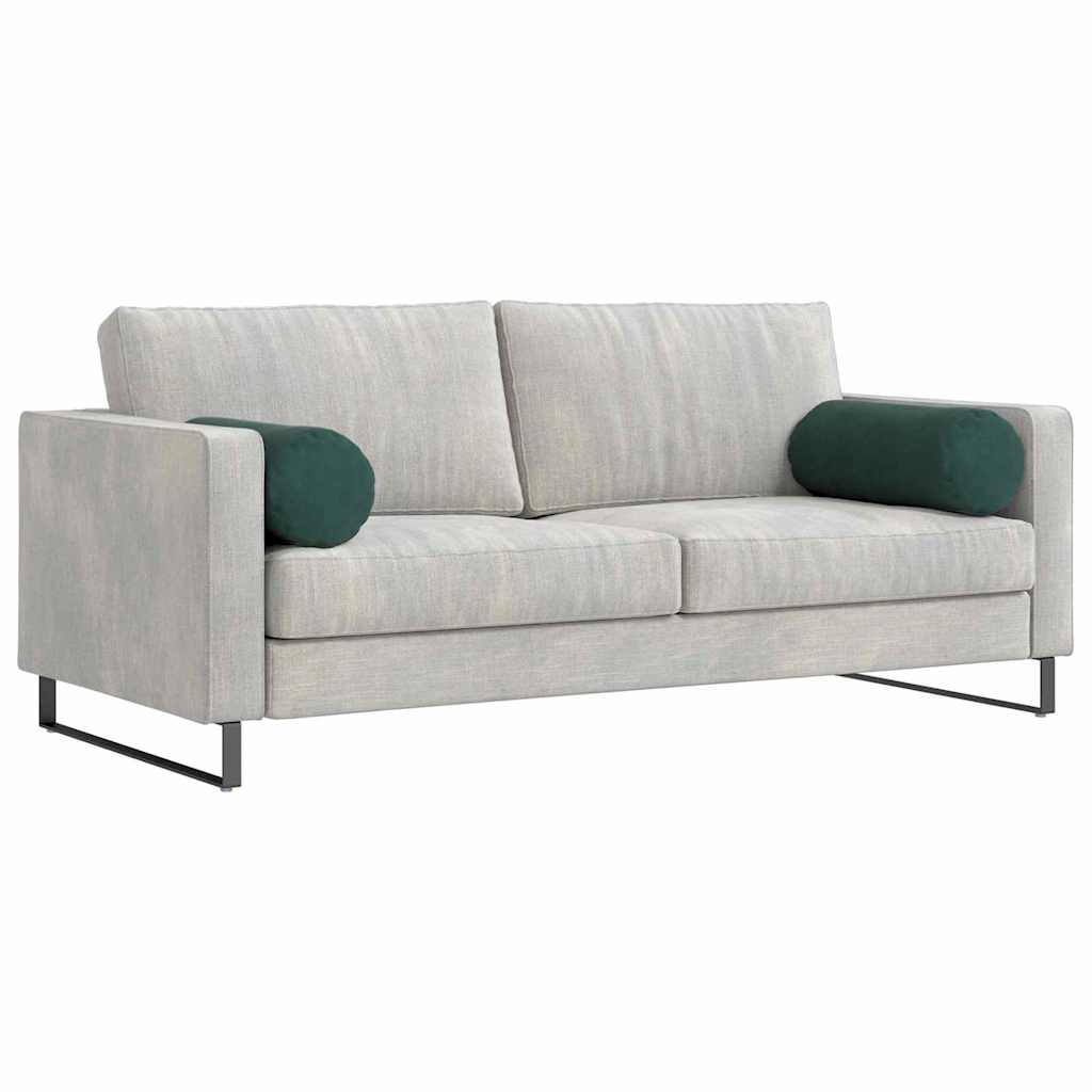vidaXL Bolsterkissen 2 Stück Dunkelgrün Ø 25 x 70 cm Cordstoff