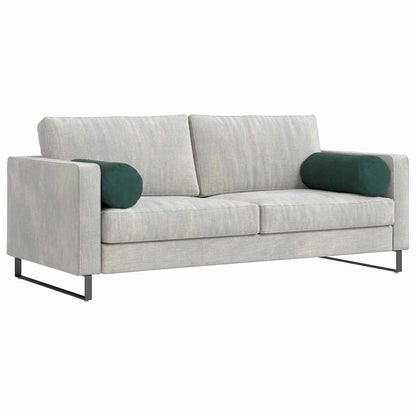 vidaXL Bolsterkissen 2 Stück Dunkelgrün Ø 25 x 70 cm Cordstoff