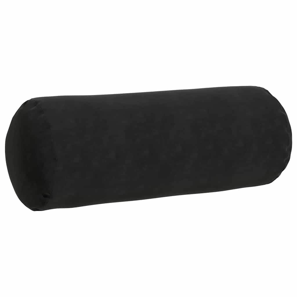 vidaXL Bolsterkissen 2 Stück Schwarz Ø 25 x 70 cm Cordstoff