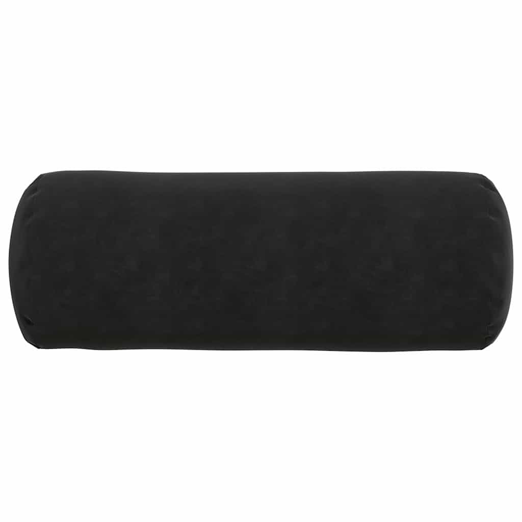 vidaXL Bolsterkissen 2 Stück Schwarz Ø 25 x 70 cm Cordstoff
