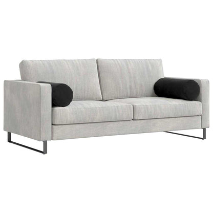 vidaXL Bolsterkissen 2 Stück Schwarz Ø 25 x 70 cm Cordstoff