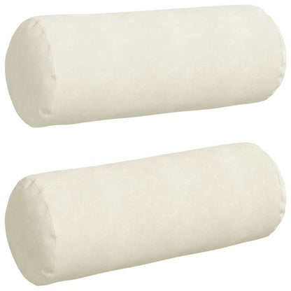 vidaXL Bolsterkissen 2 Stück Creme Ø 25 x 70 cm Cordstoff
