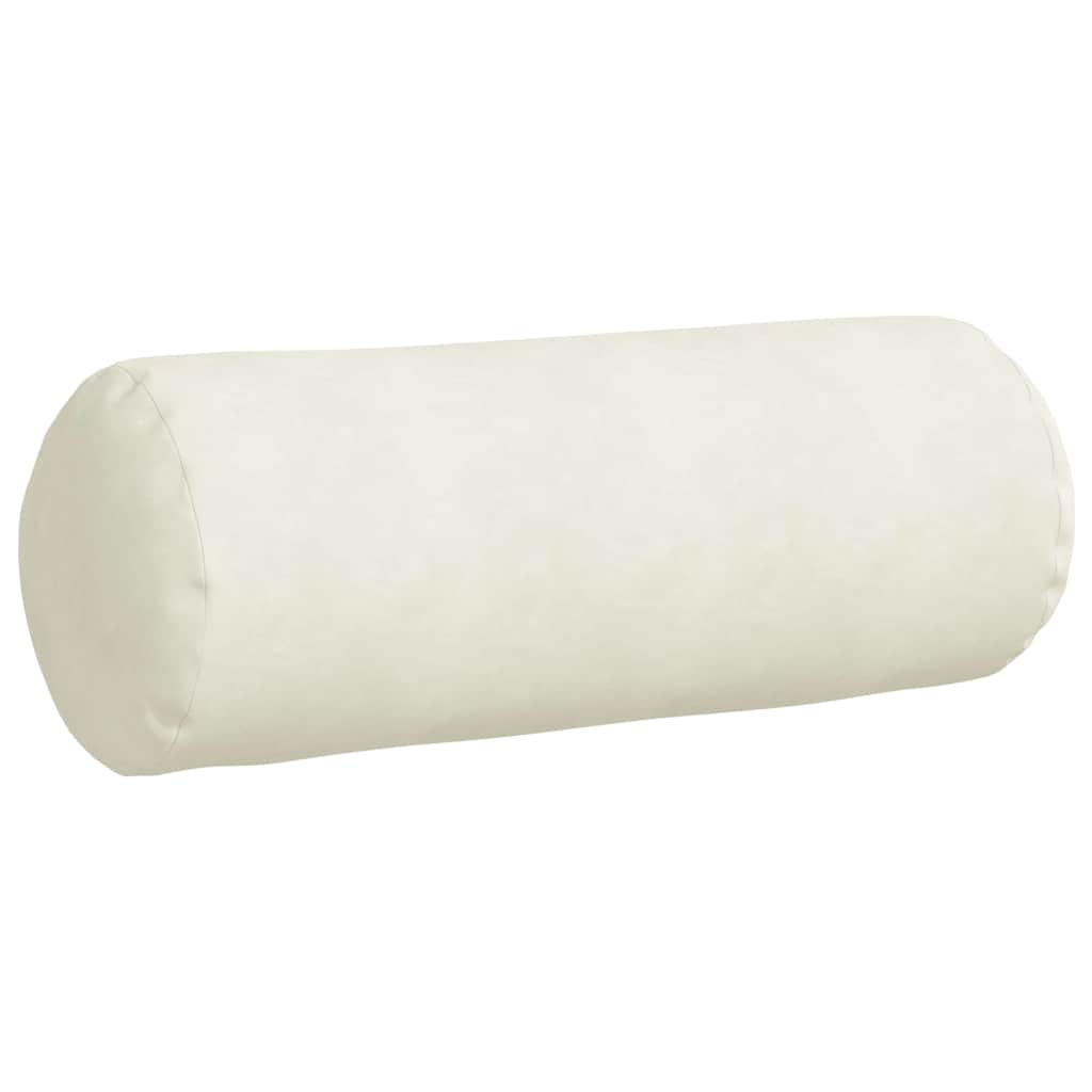 vidaXL Bolsterkissen 2 Stück Creme Ø 25 x 70 cm Cordstoff