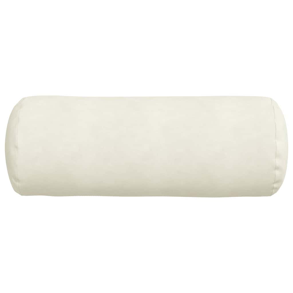 vidaXL Bolsterkissen 2 Stück Creme Ø 25 x 70 cm Cordstoff