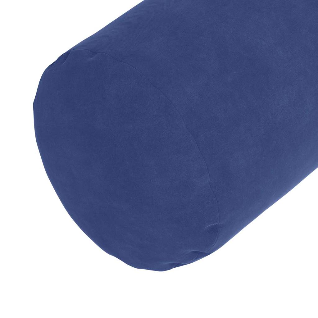 vidaXL Bolsterkissen 2 Stück Polizeiblau Ø 25 x 70 cm Cordstoff