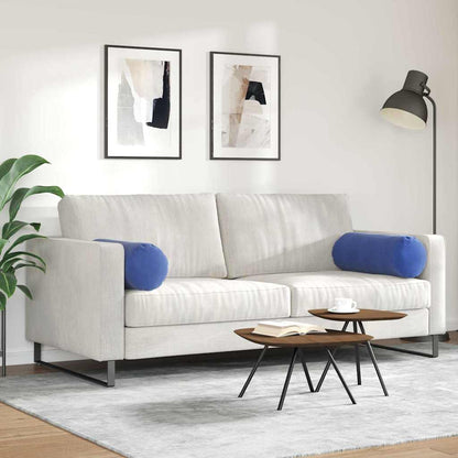 vidaXL Bolsterkissen 2 Stück Polizeiblau Ø 25 x 70 cm Cordstoff