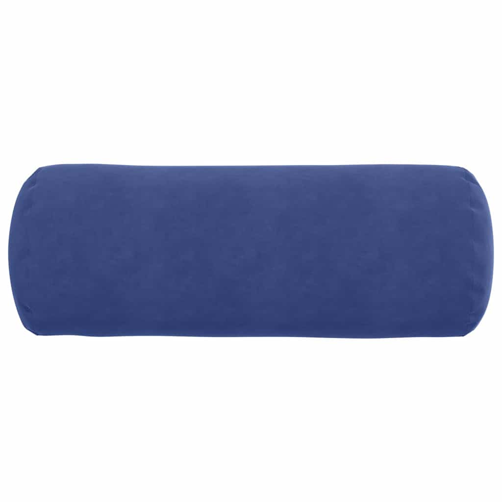vidaXL Bolsterkissen 2 Stück Polizeiblau Ø 25 x 70 cm Cordstoff