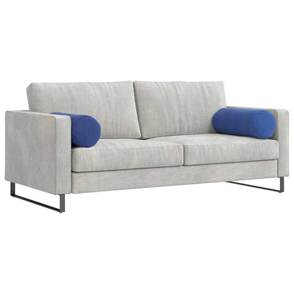 vidaXL Bolsterkissen 2 Stück Polizeiblau Ø 25 x 70 cm Cordstoff