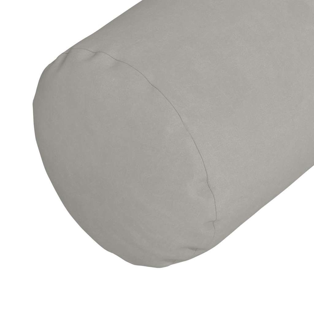 vidaXL Bolsterkissen 2 Stück Hellgrau Ø 25 x 70 cm Mikrofaserstoff