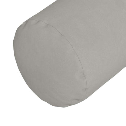 vidaXL Bolsterkissen 2 Stück Hellgrau Ø 25 x 70 cm Mikrofaserstoff
