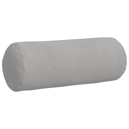 vidaXL Bolsterkissen 2 Stück Hellgrau Ø 25 x 70 cm Mikrofaserstoff