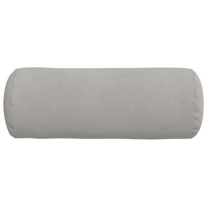vidaXL Bolsterkissen 2 Stück Hellgrau Ø 25 x 70 cm Mikrofaserstoff