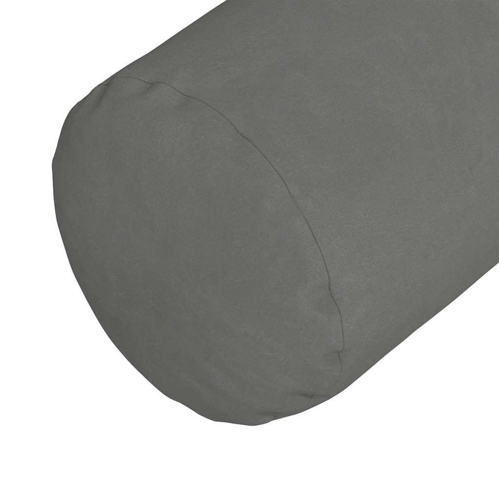 vidaXL Bolsterkissen 2 Stück Dunkelgrau Ø 25 x 70 cm Mikrofaserstoff