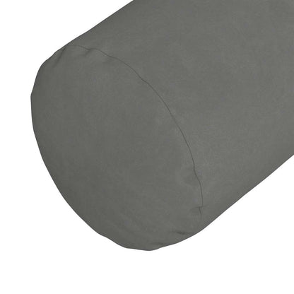 vidaXL Bolsterkissen 2 Stück Dunkelgrau Ø 25 x 70 cm Mikrofaserstoff