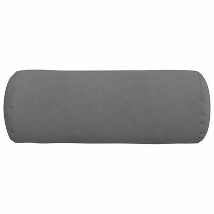 vidaXL Bolsterkissen 2 Stück Dunkelgrau Ø 25 x 70 cm Mikrofaserstoff