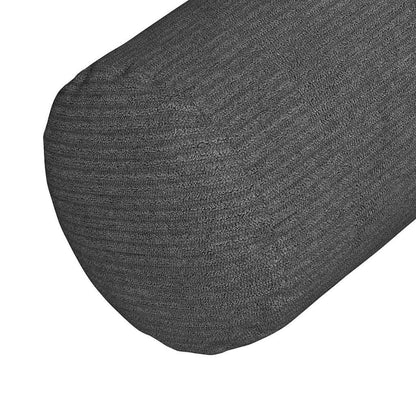 vidaXL Bolsterkissen 2 Stück Dunkelgrau Ø 25 x 70 cm Cordstoff