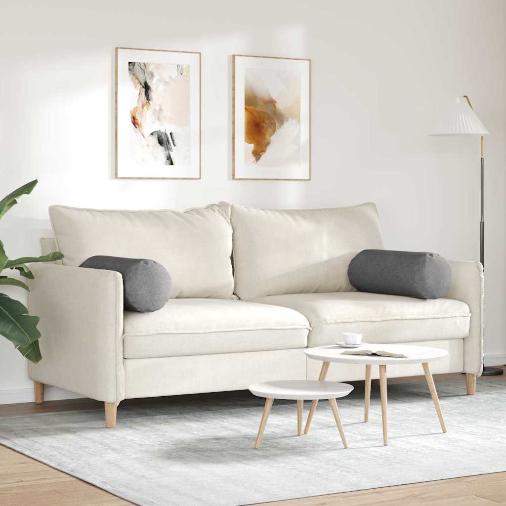 vidaXL Bolsterkissen 2 Stück Dunkelgrau Ø 25 x 70 cm Cordstoff