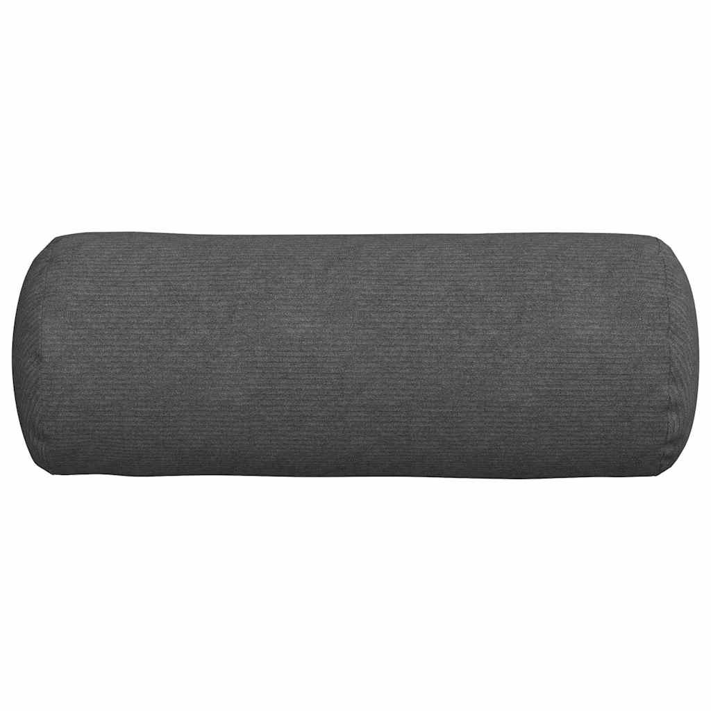 vidaXL Bolsterkissen 2 Stück Dunkelgrau Ø 25 x 70 cm Cordstoff