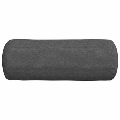 vidaXL Bolsterkissen 2 Stück Dunkelgrau Ø 25 x 70 cm Cordstoff