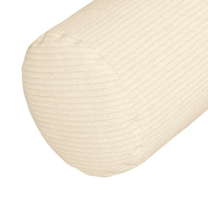 vidaXL Traversin 2 pcs Crème Ø 25 x 70 cm Velours côtelé
